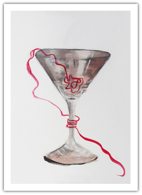 Martini Glass Print 5x7